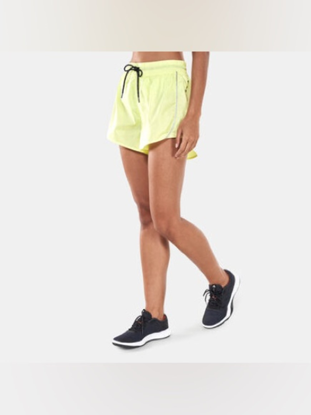 Adidas Karlie Kloss Womens Neon Yellow Running Training Shorts NWT M